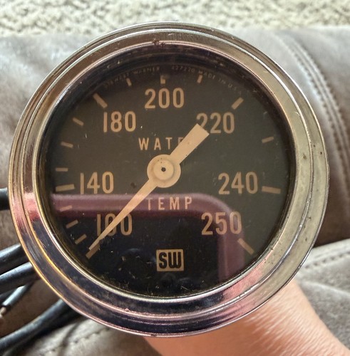 Vintage Stewart Warner Water Temperature Gauge 100-250 Hot Rod Racing 427220