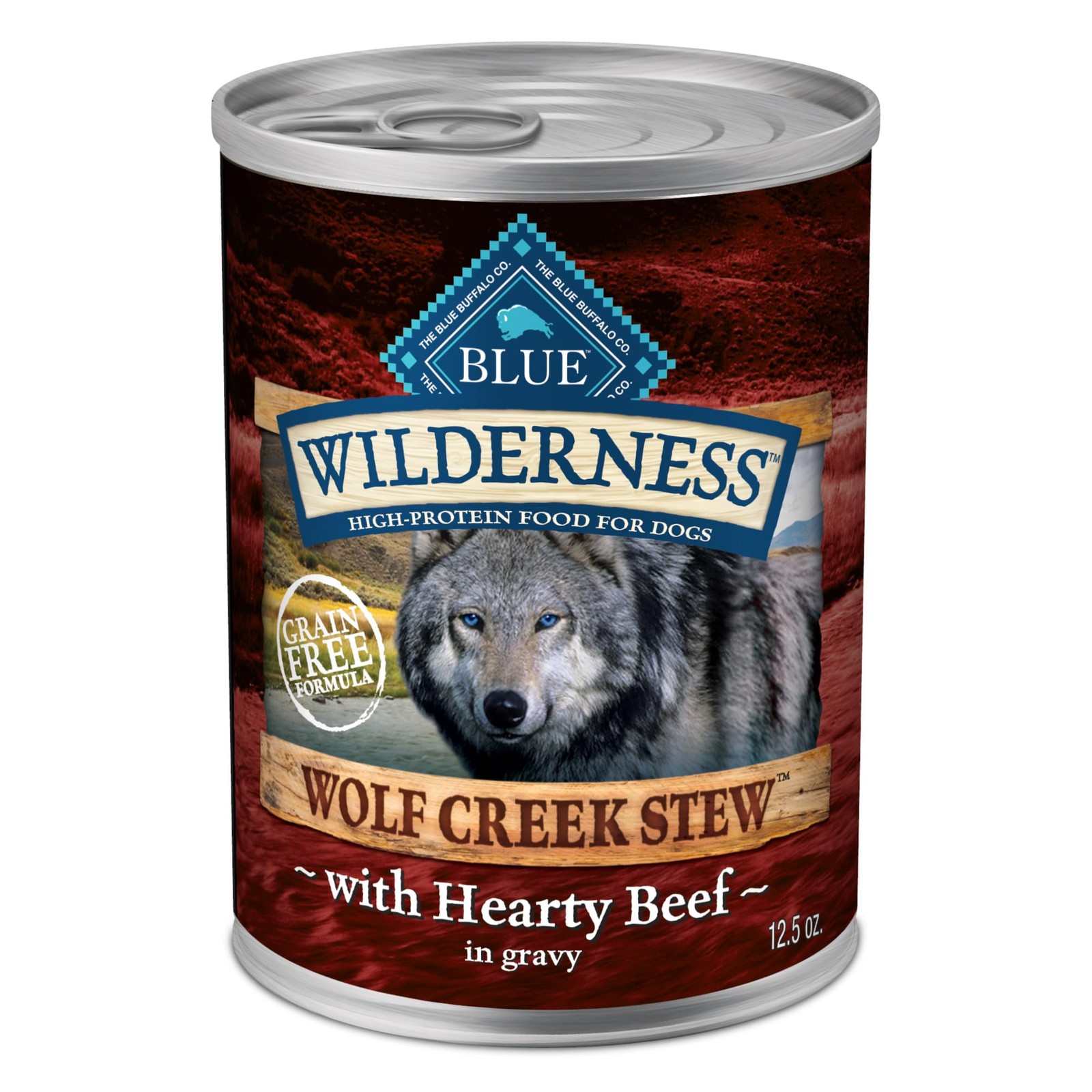 Blue Buffalo Wilderness Wolf Creek Stew Wet Dog Food, High-protein & G