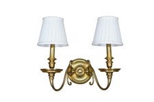 Hudson Valley Charleston Brass Double Candlestick 2 Light Wall Sconce 14"