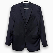 Brookshield Men  s Navy Wool Twill Blazer Slim Fit 48R Chest Size 48