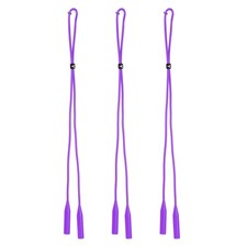 2pcs Glasses Strap Adjustable Silicone Eyeglass Strap for Men Women, Purple