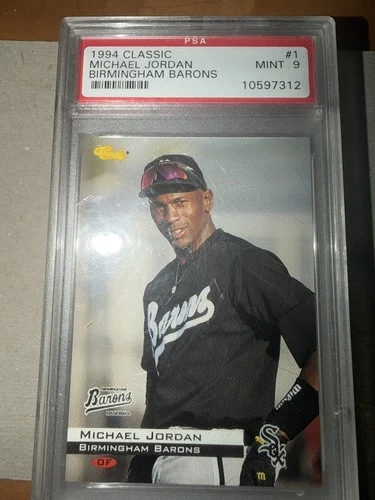 PSA 9 MINT 1994 CLASSIC MICHAEL JORDAN #1 BULLS BIRMINGHAM BARONS 06239 B161