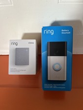 Ring Battery Video Doorbell + Chime (3rd Gen) Bundle Wireless HD Smart Doorbell