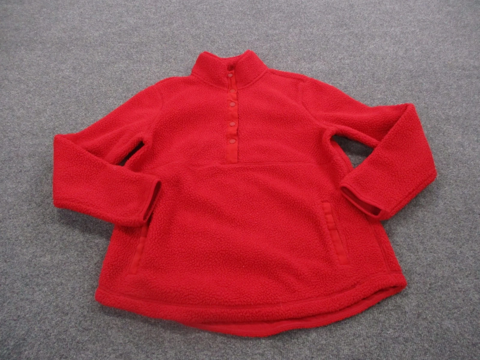 Vineyard Vines Jacket Men M Red Fleece Snap Casual Preppy Pullover Outdoors Logo