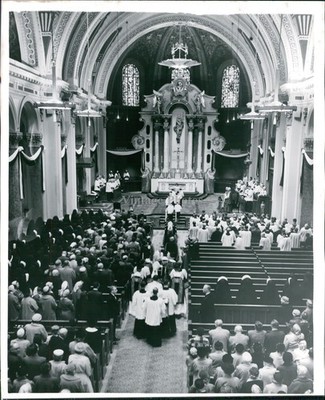 1956 St James Cathedral Catholic Beautiful Design 8X10 Historic Vintage Photo