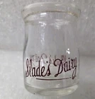 Vintage Slades Dairy Foods Glass Creamer Milk Bottle Santa Fe NM 1940s