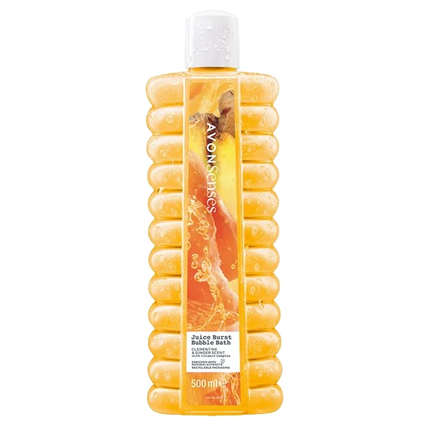 Avon Senses Schaumbad Clementine Ingwer Juice Burst 500ml Wellness Badeschaum