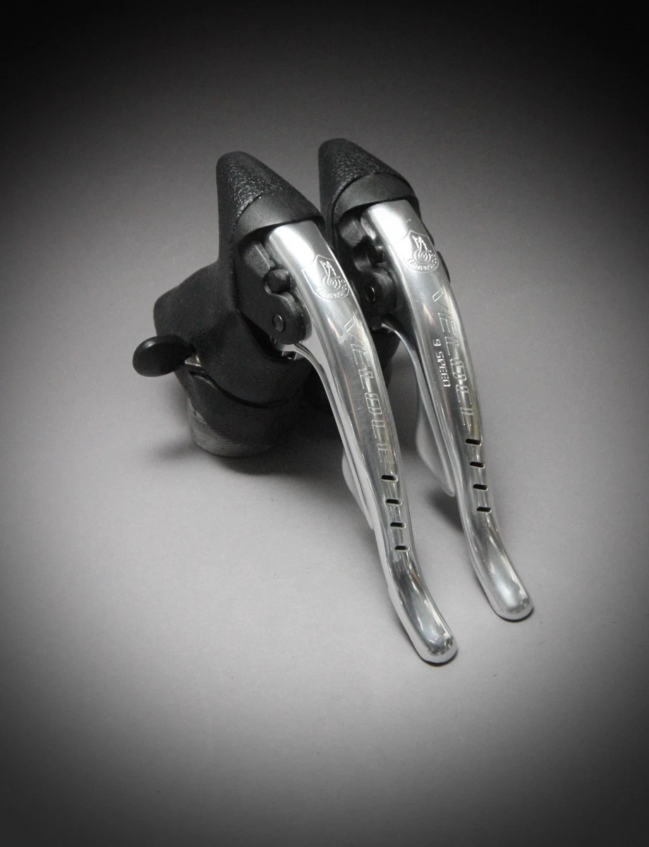 Manettes Campagnolo Veloce - Droite Indexée 8v / Gauche Friction - Argent - Occasion