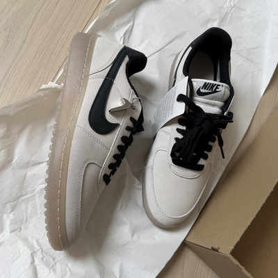 Nike Field General Herren Sneaker Wildleder Beige/Schwarz EU 42 Low Top