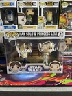 Funko:Star Wars-Han Solo & Princess Leia(Signed By Harrison Ford & Carrie Fisher