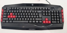CyberPowerPC Multimedia Gaming Keyboard Wired USB Black/Red