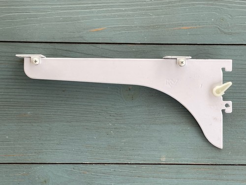 Knape & Vogt (KV) 187 series heavy-duty shelf bracket with lock lever White 10”