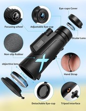 High Power HD Monocular Telescope with Phone Adapter Tripod yh