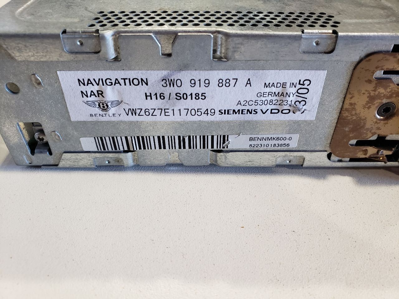 2006 Bentley Continental GT - Navigation CD Player Receiver - OEM 3W0919887A