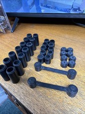 AFX AURORA BLACK 2 -2 LANE Track Bridge Beams Support W/32 Pillars AW Tyco