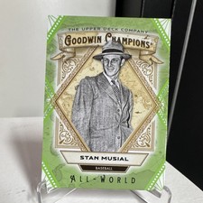 Upper Deck 2025 Goodwin Champions All-World Stan Musial Neon Green #AW-10 /499