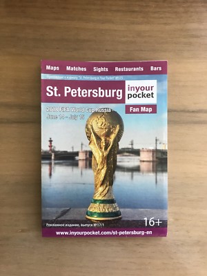 Programm Guide Map Sankt Petersburg FIFA World Cup WM Russland Russia 2018