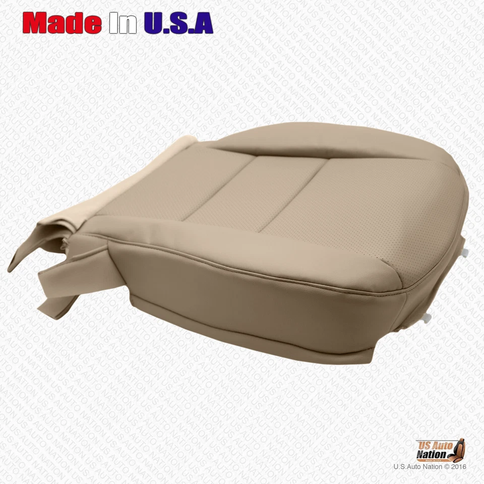 Para Acura RL 2005-2008 parte inferior de conductor y pasajero cubierta de cuero perforado tostado Foto 2 de 4