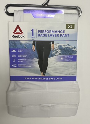 Reebok/Women's XL (35-37 ) Performance Base Layer Pants/ Leggings/White NEW
