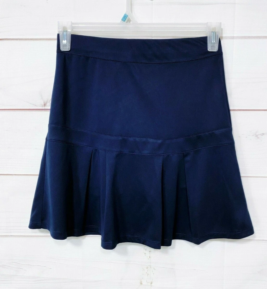 Navy elastic waist school skirt cheap