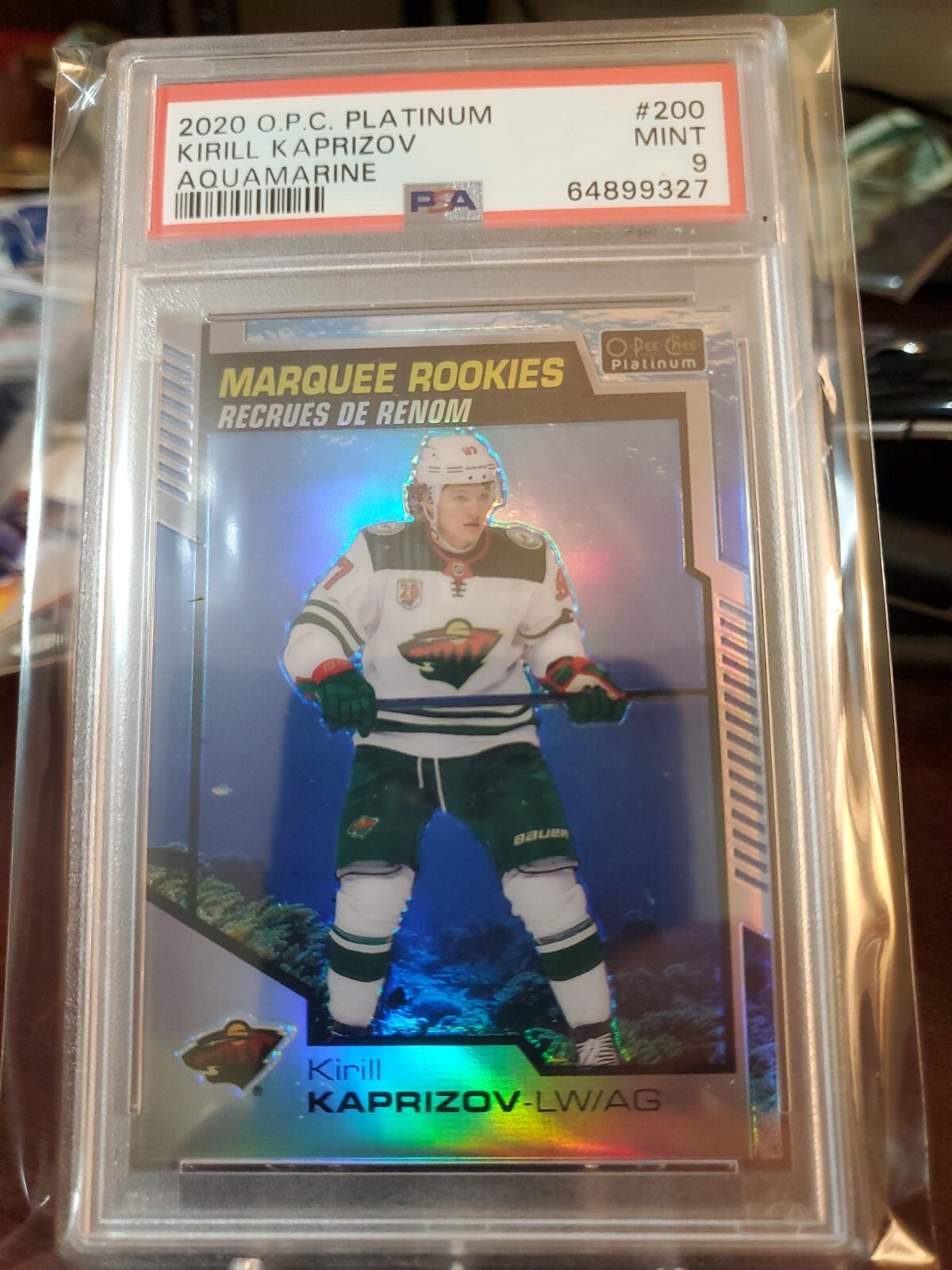 KIRILL KAPRIZOV 2020-21 OPC PLATINUM AQUAMARINE ROOKIE SSP #D /499 PSA 9 WILD🔥