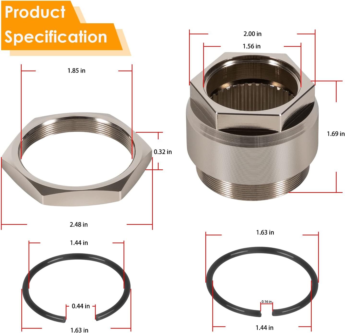 Axle Lock Jam Sleeve Nut Bolt Clip Assembly For Honda TRX300EX - Foto 2