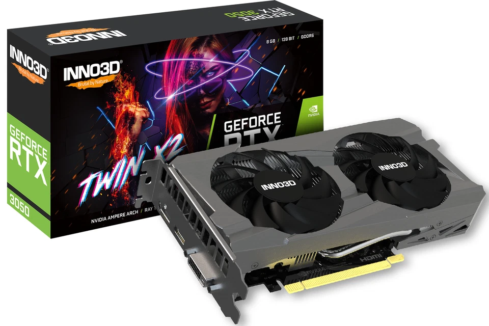 Inno3D GeForce RTX 3050 Twin X2 NVIDIA 8 GB GDDR6 - Image 3 of 3