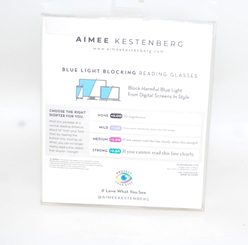 Aimee Kestenberg Blue Light Reading Glasses Readers 2.50 NEW !! eBay