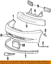Ford Oem 99-00 Cougar Front Bumper Bumper Components-bumper Grille F8rz17b968ba