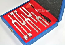 6 Aluminum Tuning Fork Set in Wooden Case Diagnostic instruments