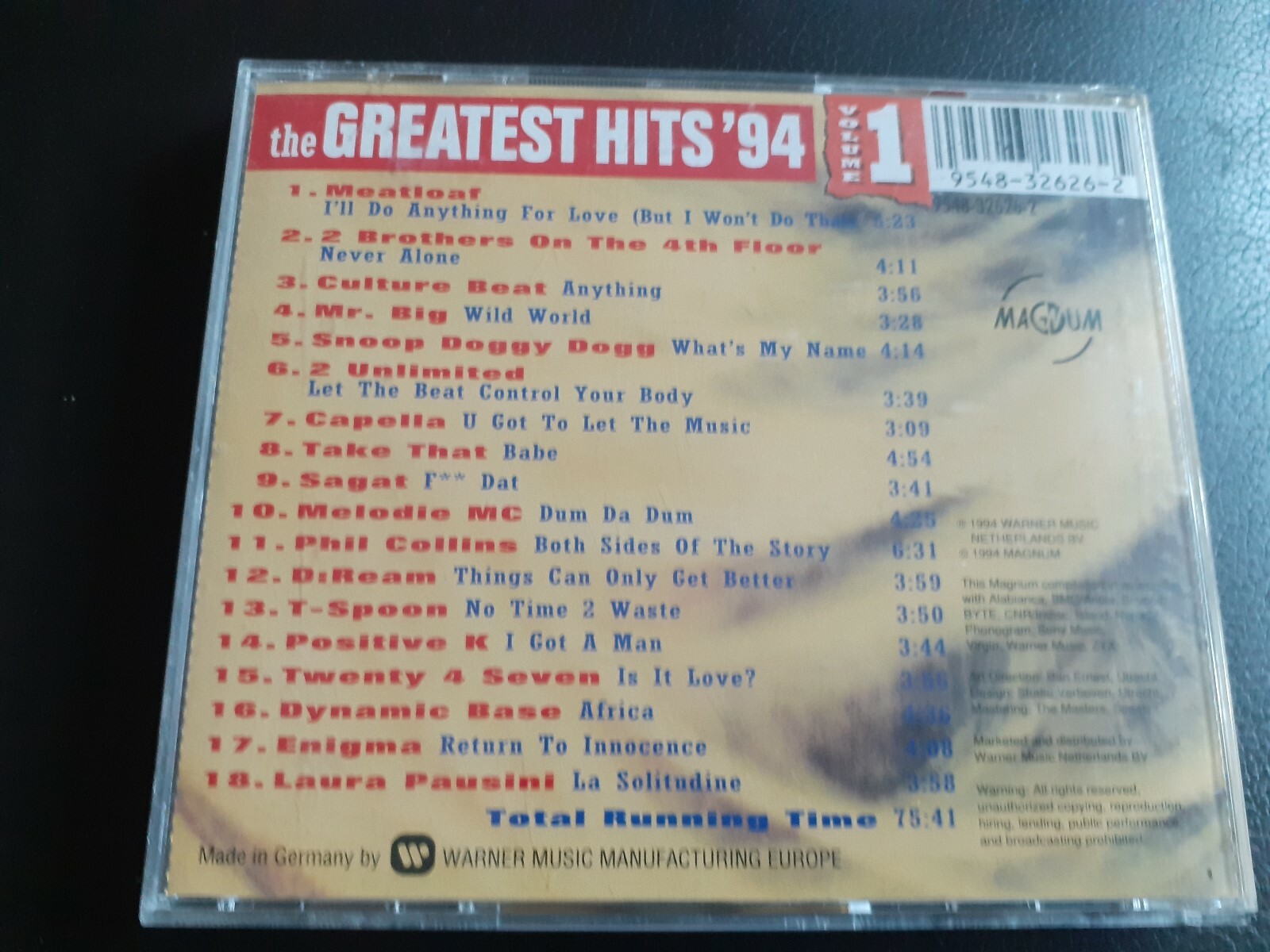 CD, The Greatest Hits 1994 TVCD Volume 1, Meatloaf, Take That