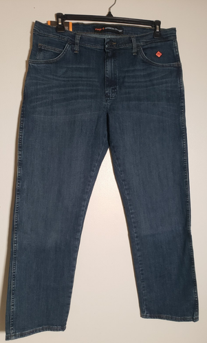Wrangler FR 47 Jeans Herren 36x30 Flame Resistant Workwear Cat 2 2112 Blau Denim