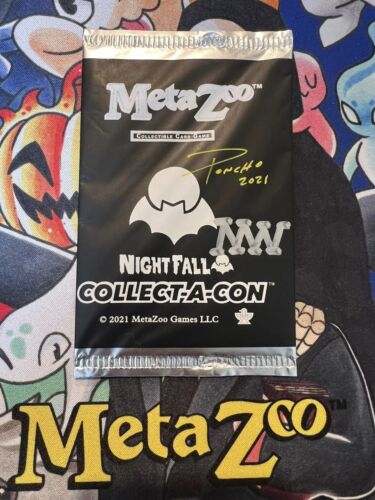 ¡Paquete promocional 2021 MetaZoo Nightfall 1a edición Collect-a-Con! Poncho firmado/MW - Imagen 1 de 2