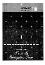 Servizio Manuale di Istruzioni per Marantz 110