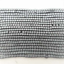 Silver Plated Hematite Matte Cube Beads 2x2mm 15.5" Strand