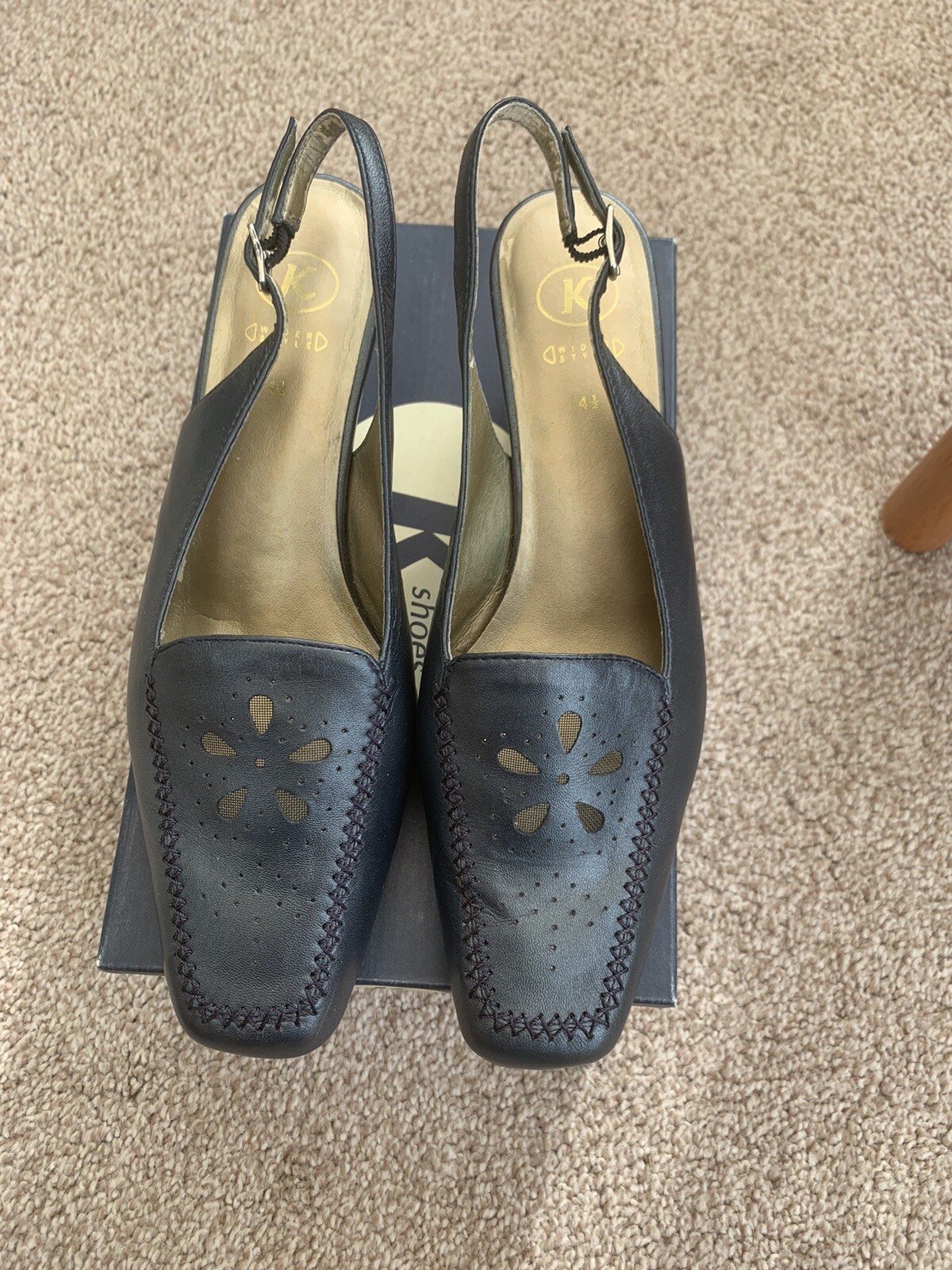 Clark’s UK4.5/EU37.5 ‘Casa’ Navy ‘K’ Shoes eBay