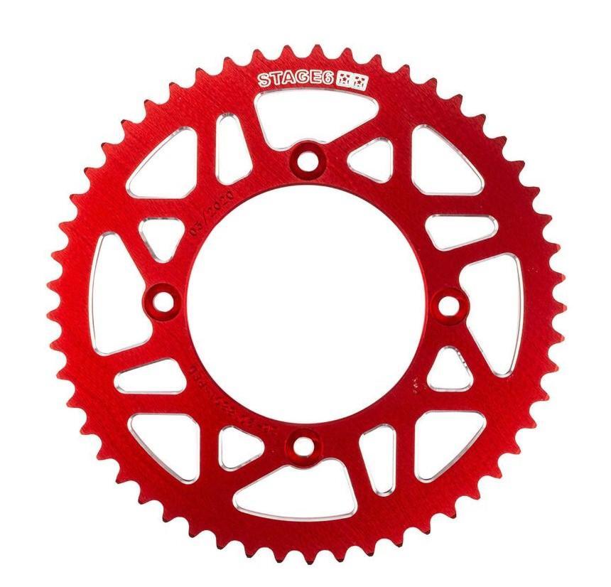 Couronne 53 dents Stage6 alu rouge 420 : le choix idéal pour piloter votre Beta RR au quotidien