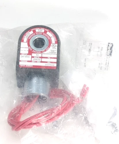 Parker Skinner 7000 Solenoid Coil: H111C2, 10W, 24VDC, F Class, 1/2", Hazardous