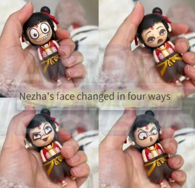 New Ne Zha 2 Anime Nezha pendants doll Figure Emoticon Face changing Model Toys