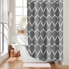 Gray Shower Curtain RV Shower Curtain Grey Modern Bathroom Shower Curtain Wat...