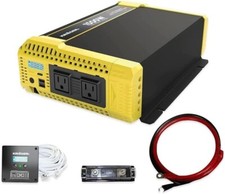 Krieger 1500 Watt 12V to 110v Pure Sine Wave Inverter Dual AC Outlets USB