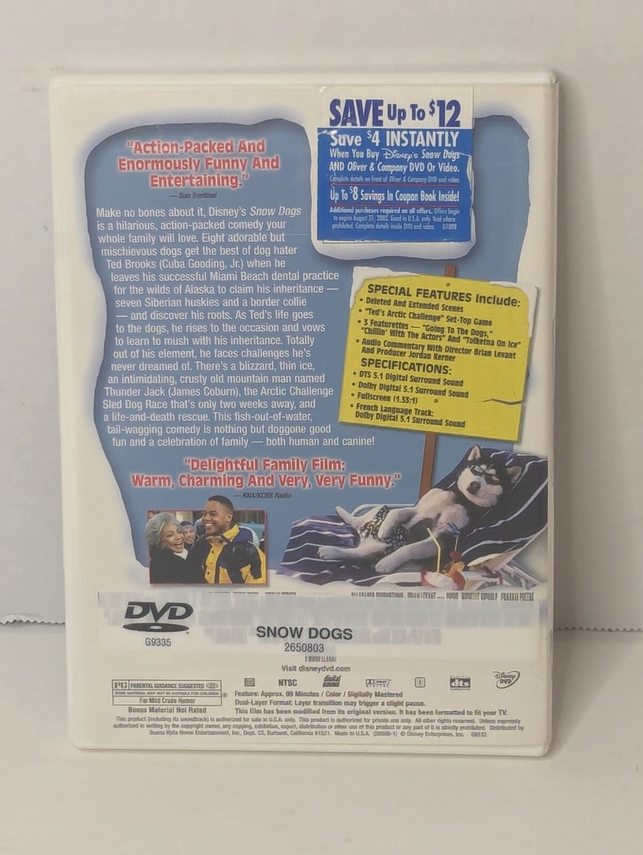 Snow Dogs (DVD, 2002) 786936184914| eBay
