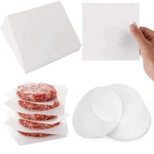 500x 4/5/6inPatty Paper Baking Round Hamburger Wa-x Discs Non Stick BBQ Paper