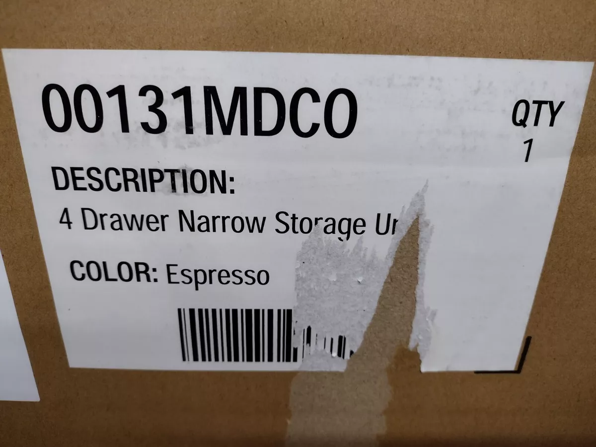 Narrow Dresser Storage Organizer Tower 4 Drawers mDesign eBay