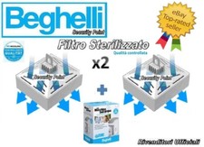 BEGHELLI 2 FILTRI CARBONI ATTIVI ARGENTO RESINA MACCHINA DELL'ACQUA UFFICIALI !!
