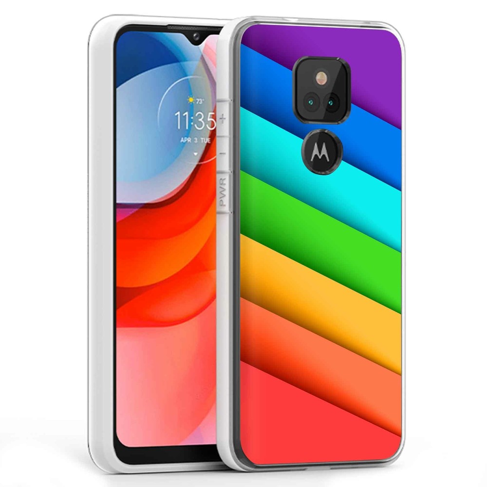 Rainbow Pride Phone Case for Motorola Moto G Play 2021 - USA Design  
