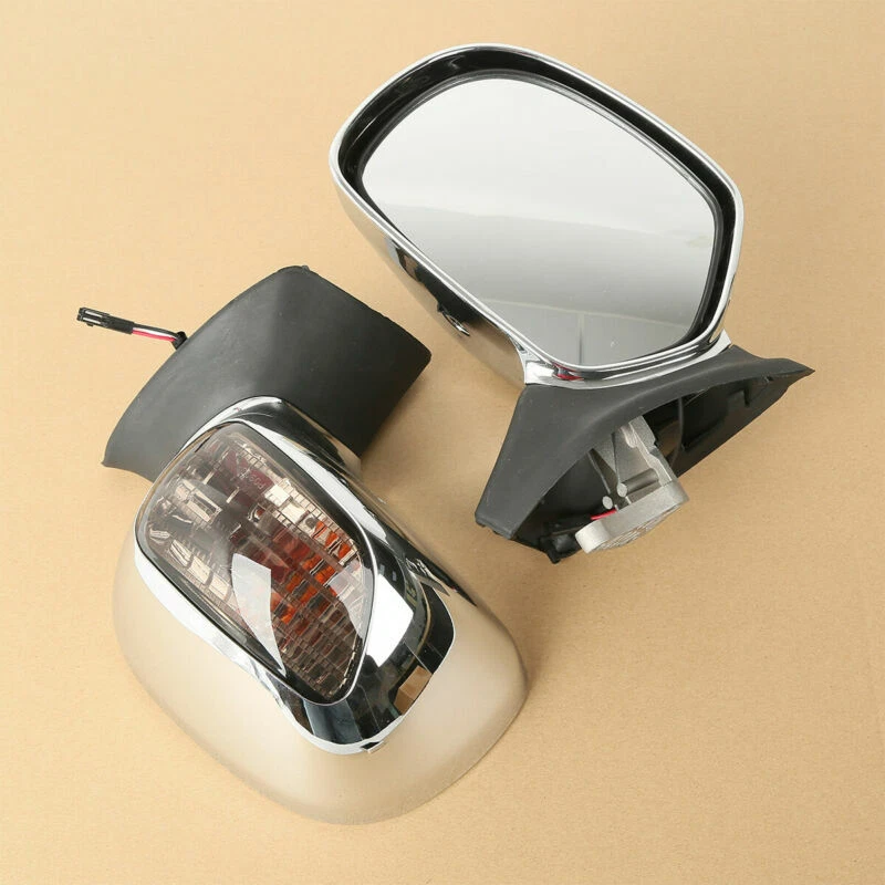 Rearview Mirrors W/ Turn Signals Smoke Lens Fit For Honda Goldwing 1800 01-17 16 - Изображение 2 из 4