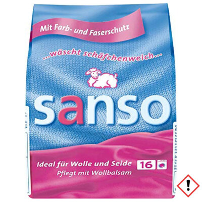 Sanso Wollwaschmittel pulver für Wolle und empfindliche Stoffe 16WL