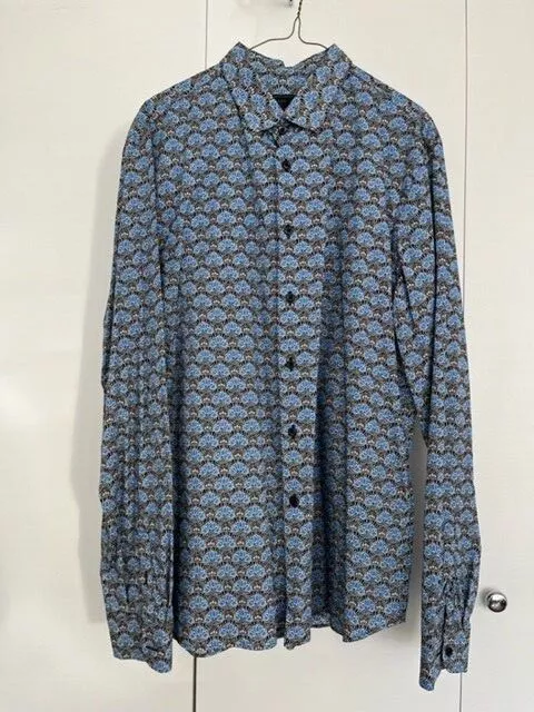 NWOT Authentic Prada Men s Shirt Size 43 Blue