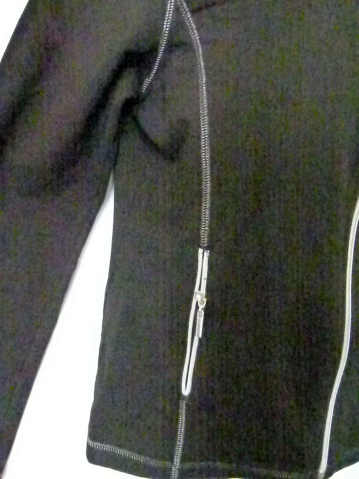 Chaqueta para mujer Beverly Hills Polo Club cremallera completa mezcla de algodón negra talla M mediana Foto 3 de 4